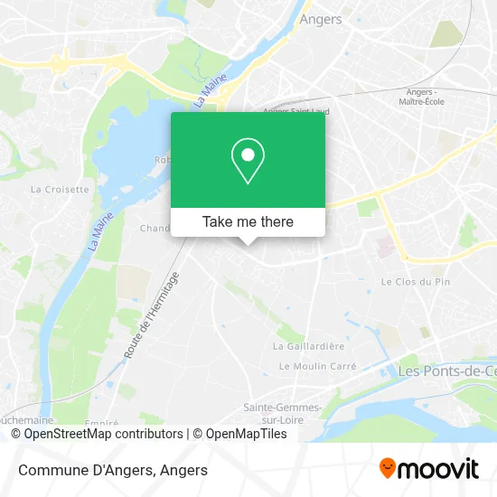 Commune D'Angers map