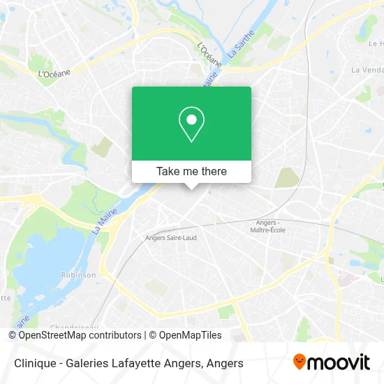 Clinique - Galeries Lafayette Angers map