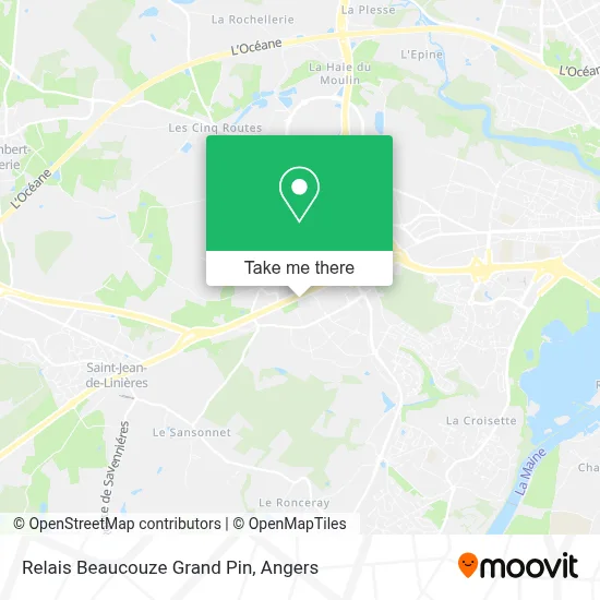 Relais Beaucouze Grand Pin map