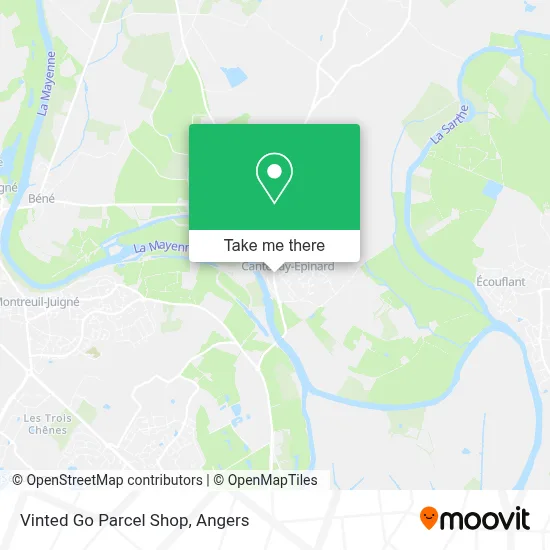 Vinted Go Parcel Shop map