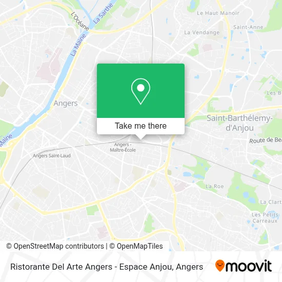 Ristorante Del Arte Angers - Espace Anjou map
