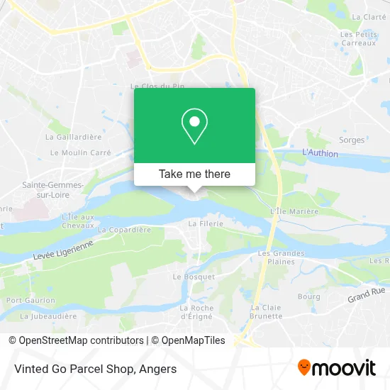 Vinted Go Parcel Shop map