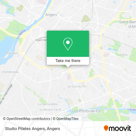 Studio Pilates Angers map