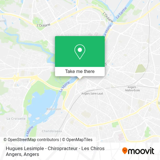 Hugues Lesimple - Chiropracteur - Les Chiros Angers map