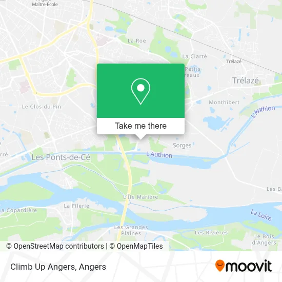 Climb Up Angers map