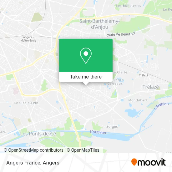 Angers France map