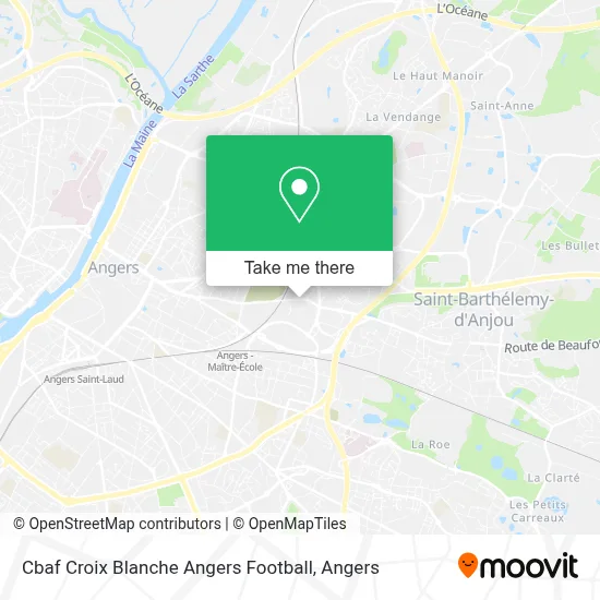 Cbaf Croix Blanche Angers Football map
