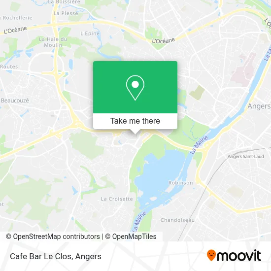 Cafe Bar Le Clos map