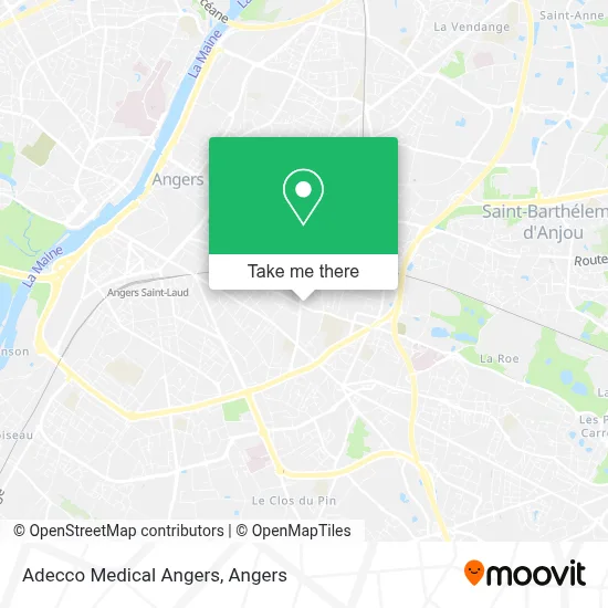 Adecco Medical Angers map