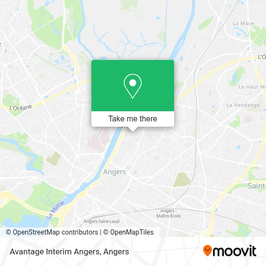 Avantage Interim Angers map