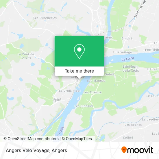 Angers Velo Voyage map