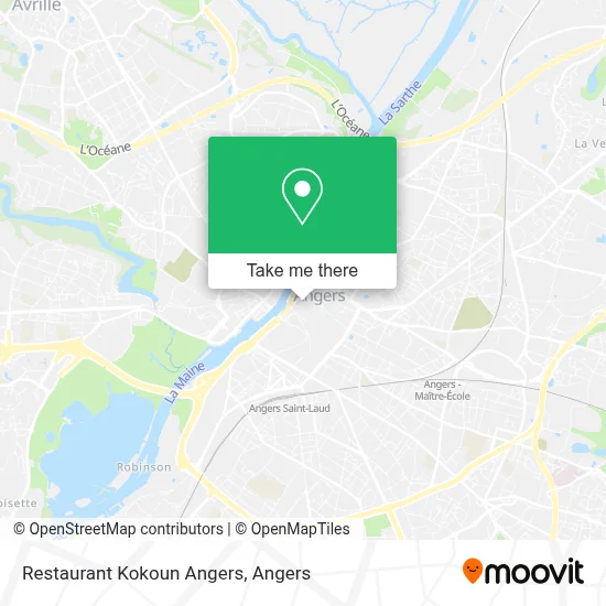Restaurant Kokoun Angers map