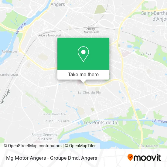 Mg Motor Angers - Groupe Dmd map