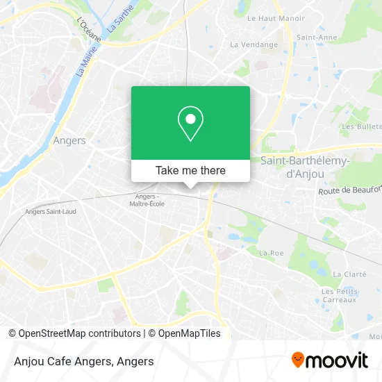 Anjou Cafe Angers map