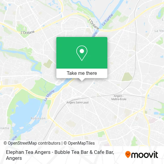 Elephan Tea Angers - Bubble Tea Bar & Cafe Bar map