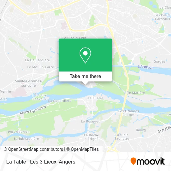 La Table - Les 3 Lieux map