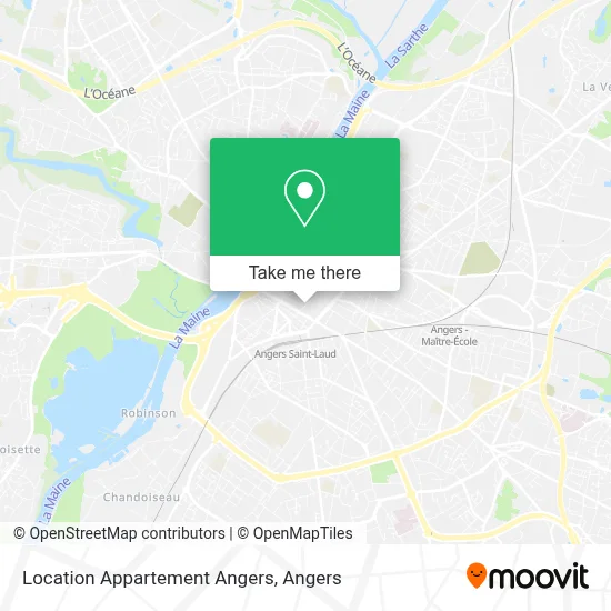 Location Appartement Angers map