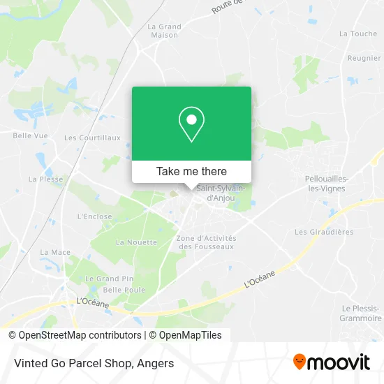 Vinted Go Parcel Shop map
