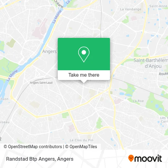 Randstad Btp Angers map
