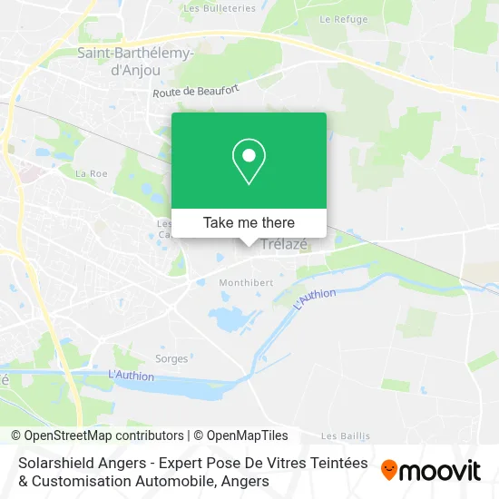 Solarshield Angers - Expert Pose De Vitres Teintées & Customisation Automobile map