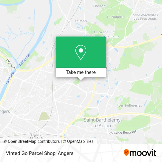 Vinted Go Parcel Shop map