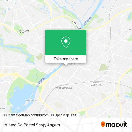 Vinted Go Parcel Shop map