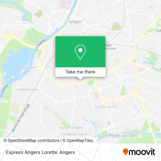 Express Angers Lorette map
