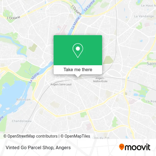 Vinted Go Parcel Shop map