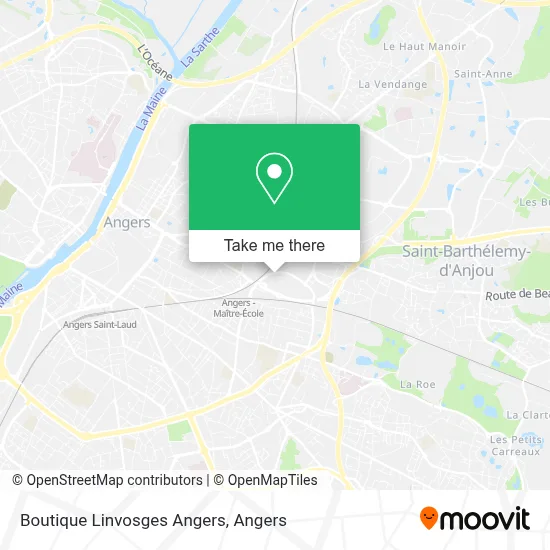 Boutique Linvosges Angers map