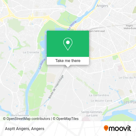 Asptt Angers map