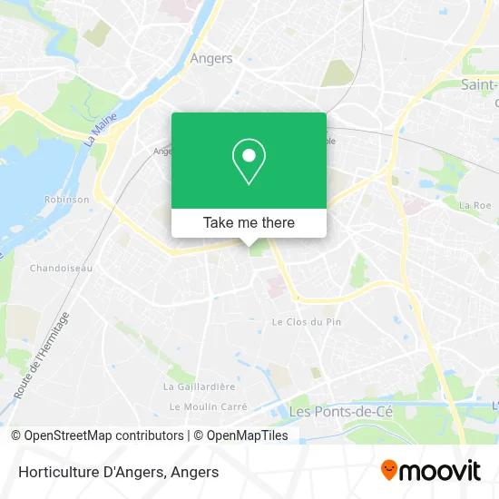 Horticulture D'Angers map