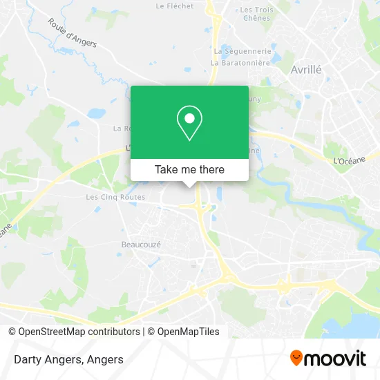 Darty Angers map