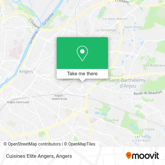 Cuisines Elite Angers map