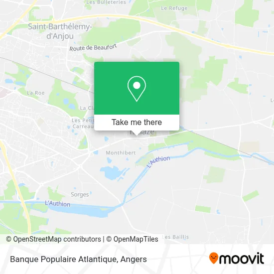 Banque Populaire Atlantique map