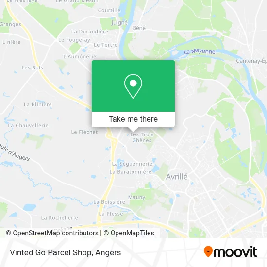 Vinted Go Parcel Shop map