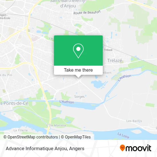 Advance Informatique Anjou map