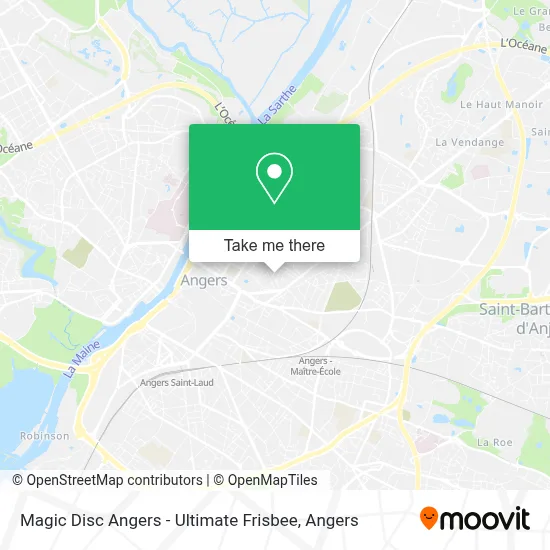 Magic Disc Angers - Ultimate Frisbee map