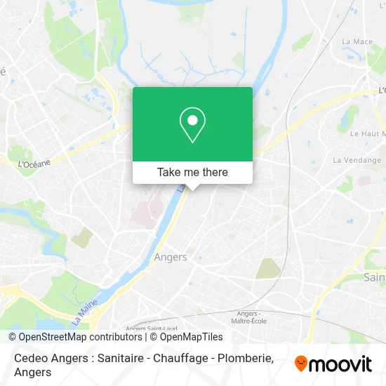 Cedeo Angers : Sanitaire - Chauffage - Plomberie map