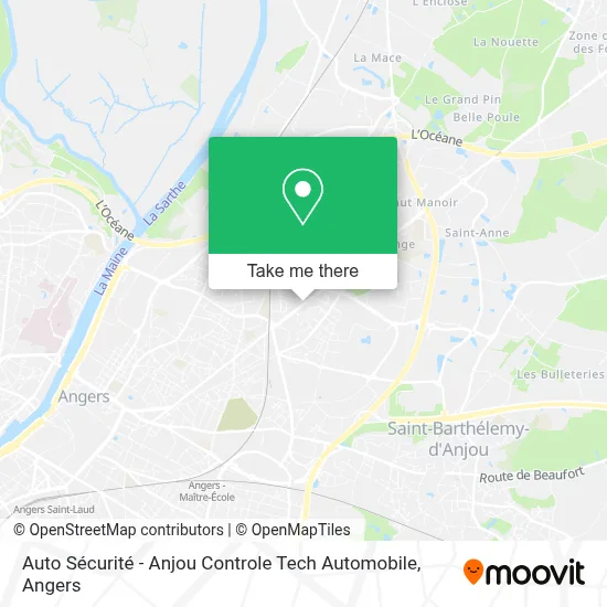 Auto Sécurité - Anjou Controle Tech Automobile map