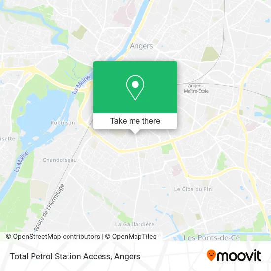 Total Petrol Station Access map