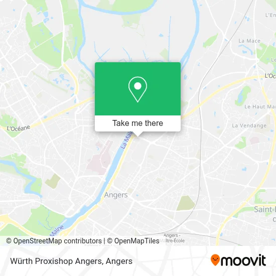 Würth Proxishop Angers map