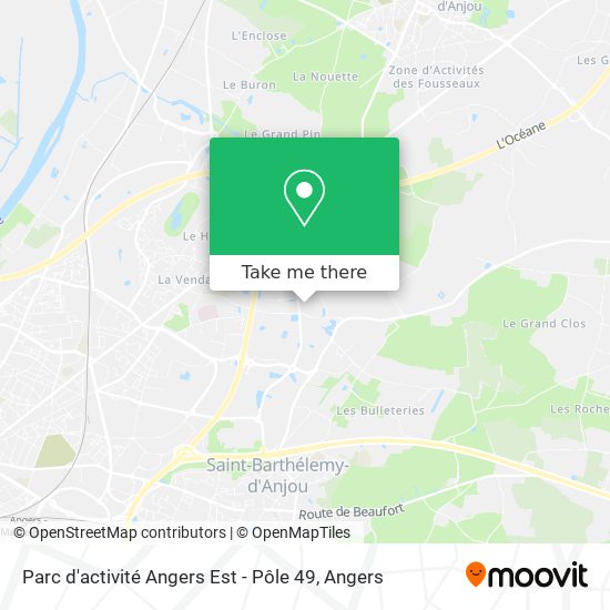 Parc d'activité Angers Est - Pôle 49 map
