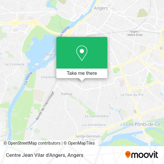Centre Jean Vilar d'Angers map