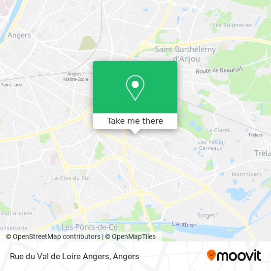 Rue du Val de Loire Angers map