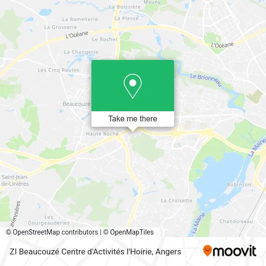 ZI Beaucouzé Centre d'Activités l'Hoirie map