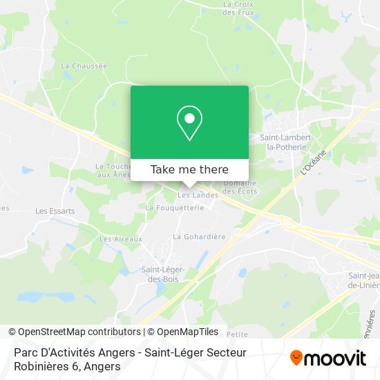 Parc D'Activités Angers - Saint-Léger Secteur Robinières 6 map