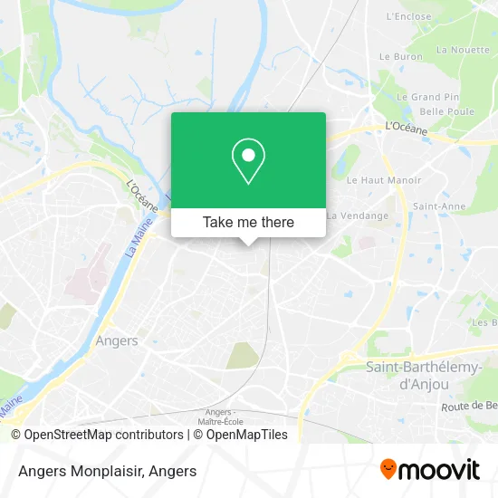 Angers Monplaisir map