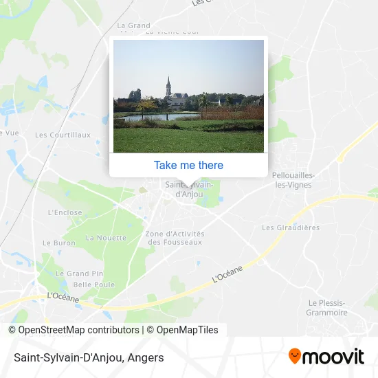 Mapa Saint-Sylvain-D'Anjou