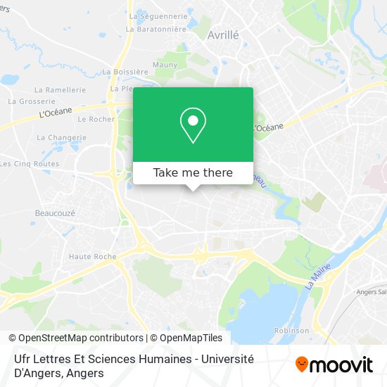 Mapa Ufr Lettres Et Sciences Humaines - Université D'Angers