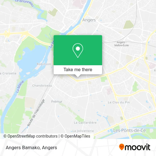 Angers Bamako map